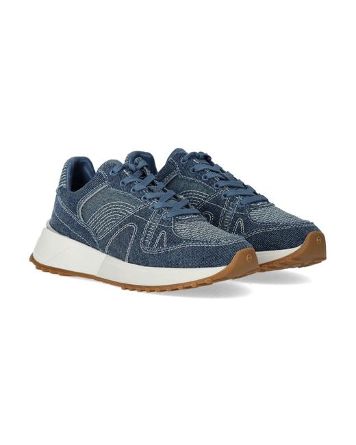 Michael Kors Blue Denim Jaime Sneaker Mit Silberplatte