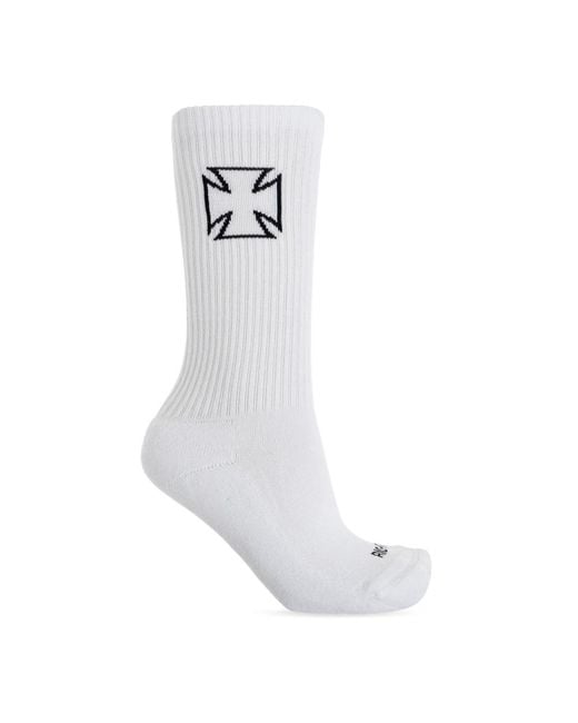 Vetements Ribbed Crew Socks in het White voor heren