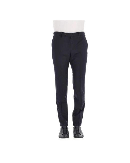 PT Torino Blue Slim-Fit Trousers for men