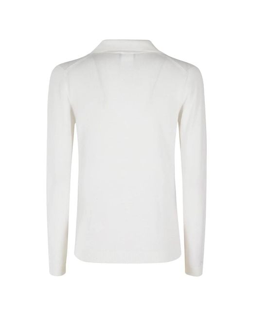 V-Neck Knitwear Gran Sasso de color White