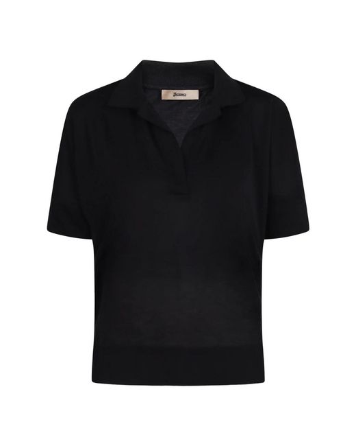 Herno Polo Met Logo Detail in het Black