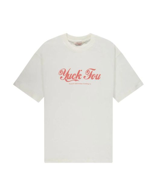 In Gold We Trust Yuck fou grafik t-shirt in White für Herren