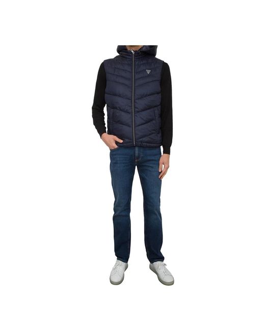 Guess Giubbotti Blu in het Blue voor heren