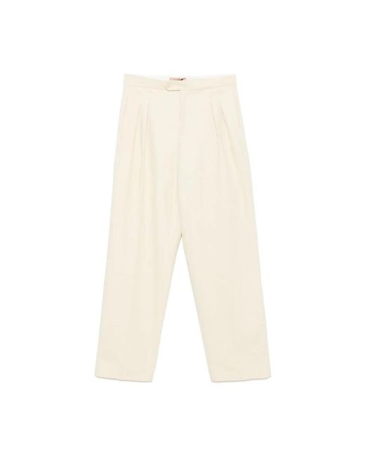 Twinset Natural Straight Trousers