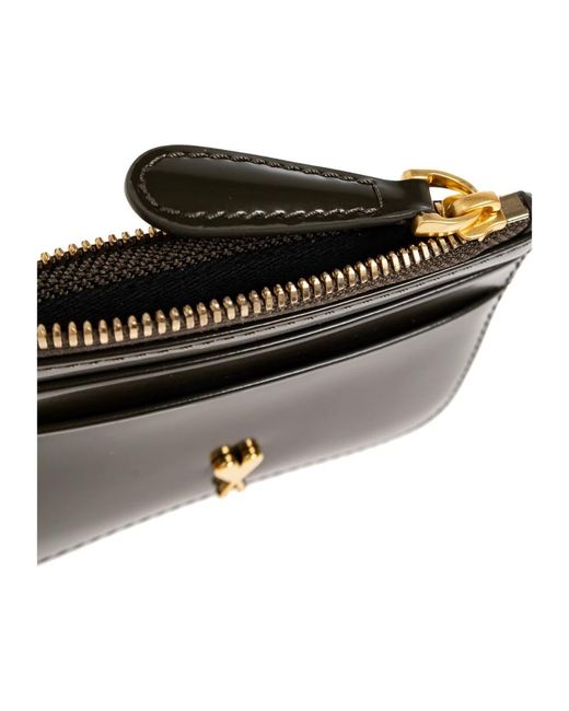 AMI Accessoires ,Groen ,Katoen Paris Paris Zipped Card Holder in het Green