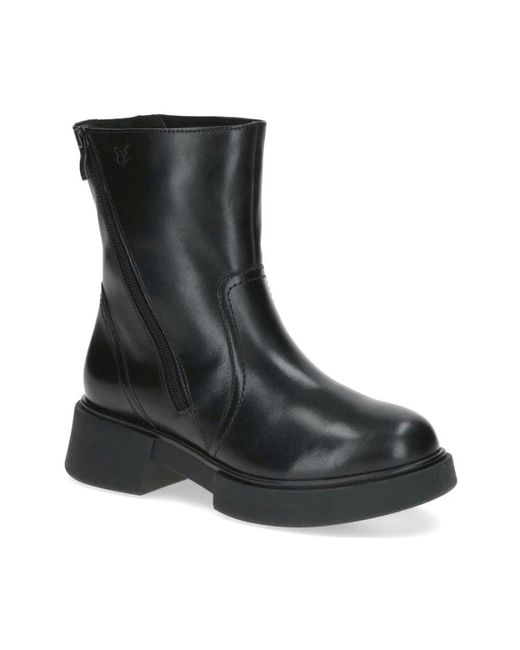 Caprice Black Ankle Boots