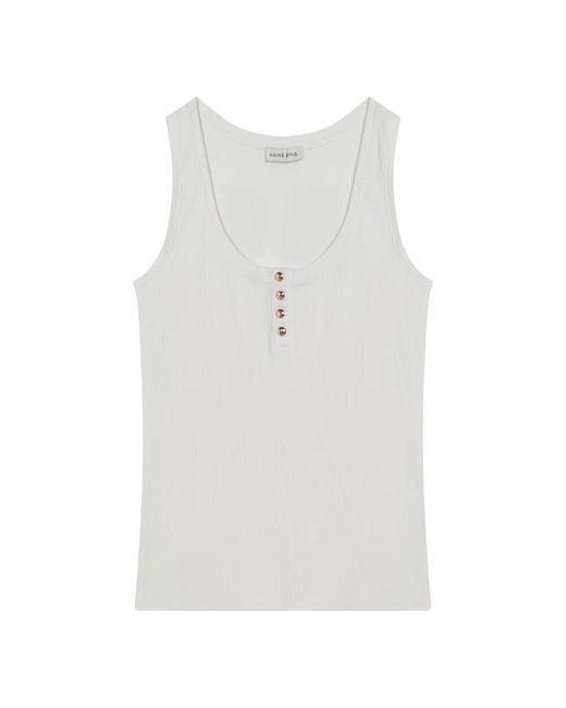 Anine Bing White Sleeveless Tops