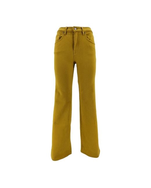 P.A.R.O.S.H. Yellow Wide Jeans