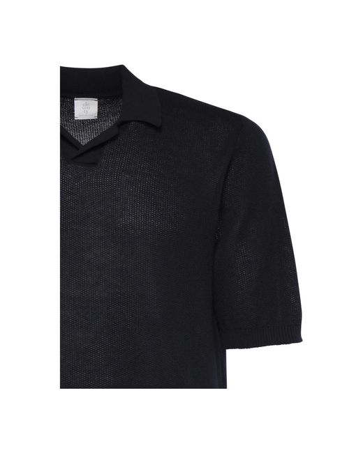 Eleventy Black Polo Shirts for men