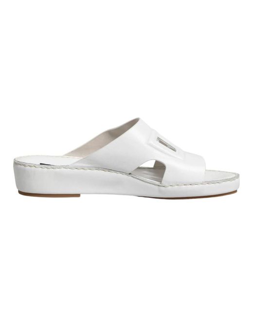 Dolce & Gabbana White Sliders for men