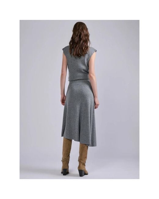 Barbara Bui Gray Midi Skirts