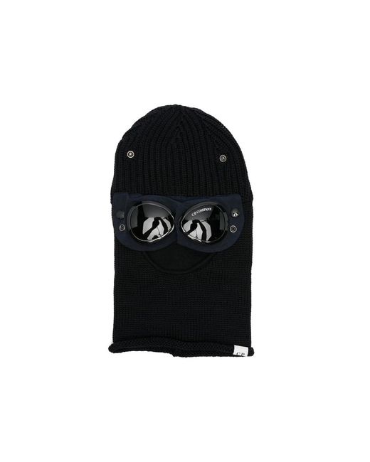 C P Company Wollen Bivakmuts Met Goggle-Detail in het Black voor heren