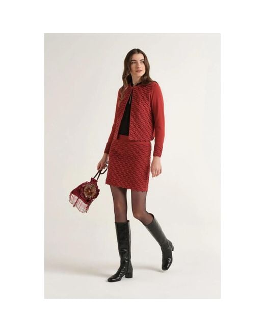 Maliparmi Red Short Skirts