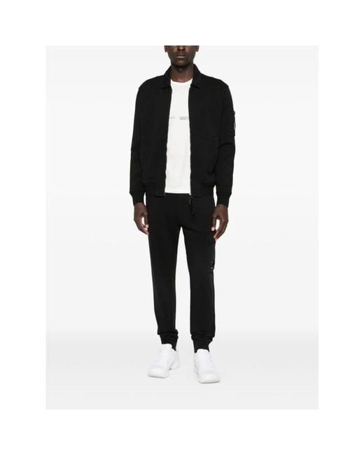 C P Company Black Zip-Throughs for men