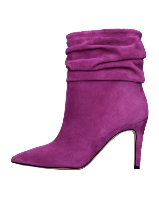 Bianca Di Purple Heeled Boots