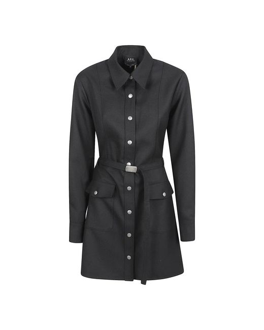 A.P.C. Black Belted Coats