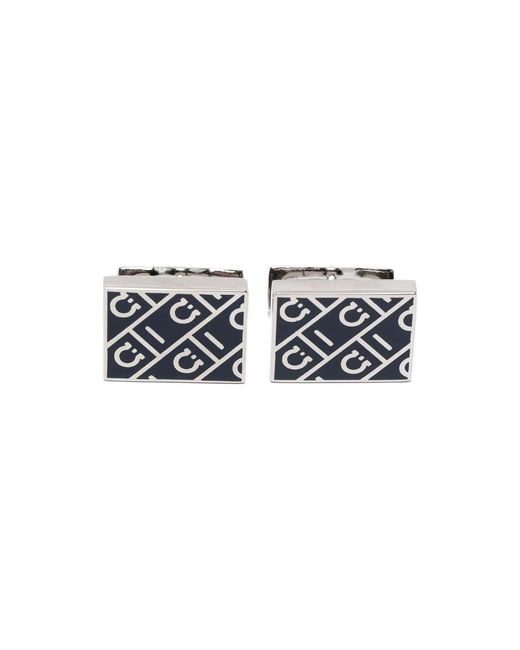 Ferragamo Black Cufflinks & Tie Clips for men