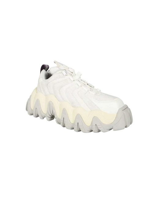 Eytys White Leder-Sneaker Mit Quadratischer Zehenkappe