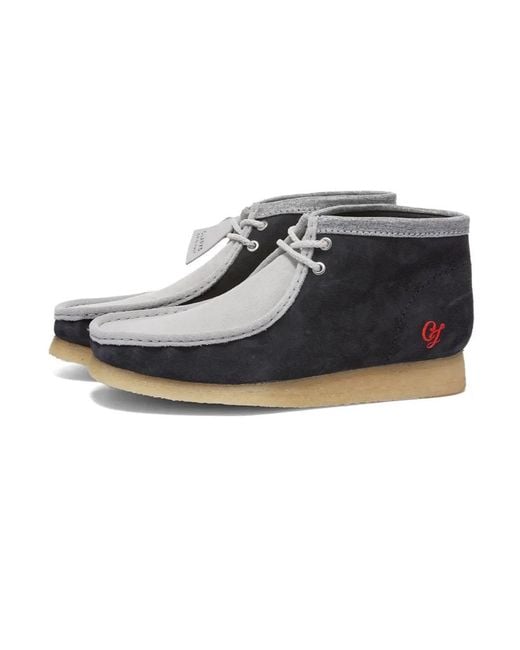 Clarks Blue Lace-Up Boots for men