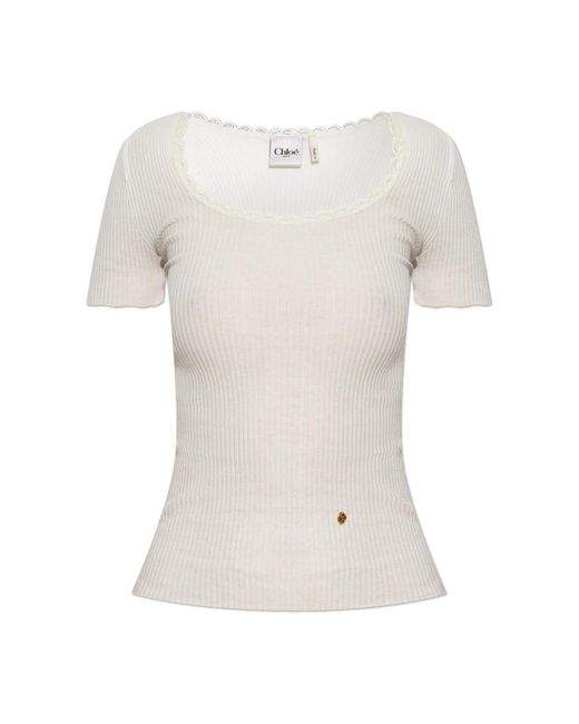 Chloé White Blouses