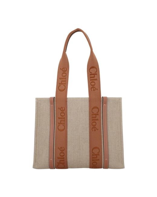 Chloé Brown Shopping Bags