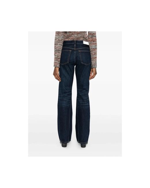 Re/done Straight Jeans in het Blue