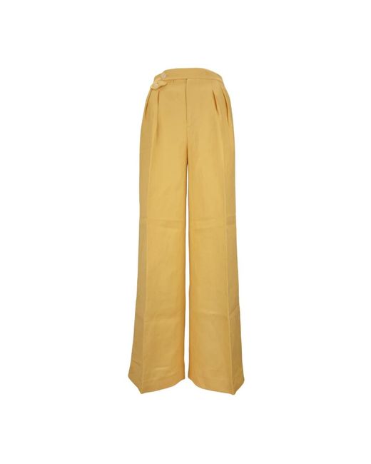 Ralph Lauren Yellow Wide Trousers