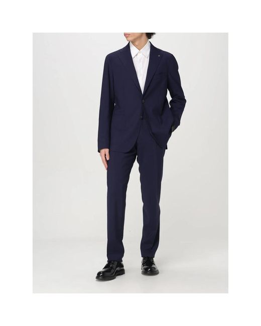 Tagliatore Blue Single Breasted Suits for men