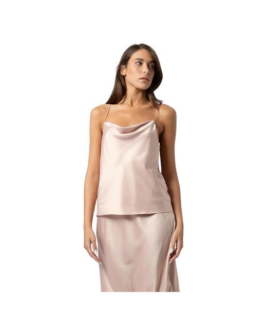 Kocca Tops ,Roze ,Polyester Ullisx Top in het Natural