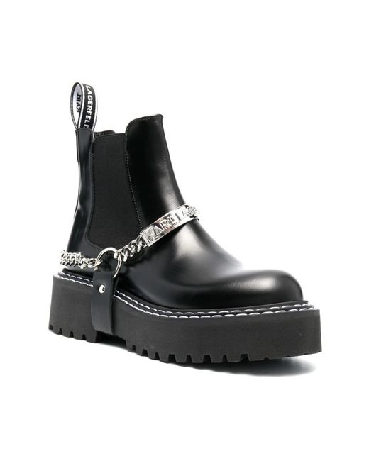 Karl Lagerfeld Black Chelsea Boots