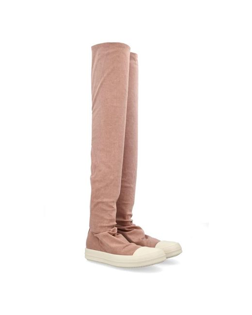 Rick Owens Brown Over-Knee Boots