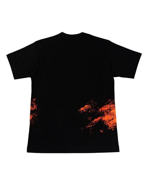 Comme des Garçons Handgemachtes baumwoll-splash-grafik-t-shirt in Black für Herren