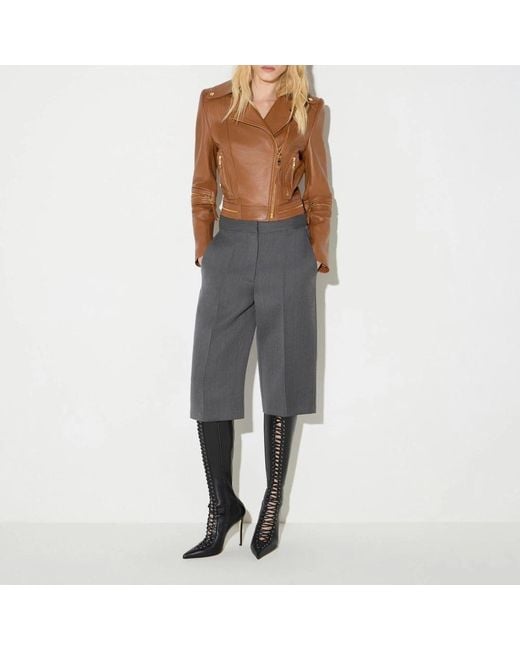 Elisabetta Franchi Brown Leather Jackets