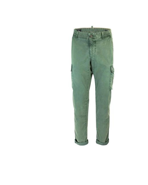 Mason's Green Slim-Fit Trousers for men