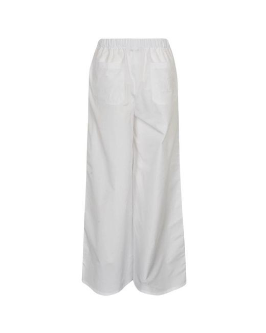 Max Mara White Wide Trousers