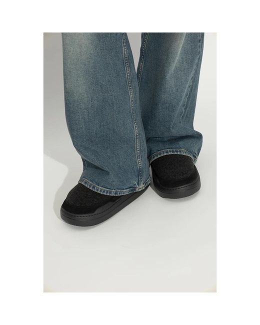 Moon Boot Schoenen ,Zwart ,Wol Snow Boots Mb Park Clog Felt in het Black voor heren