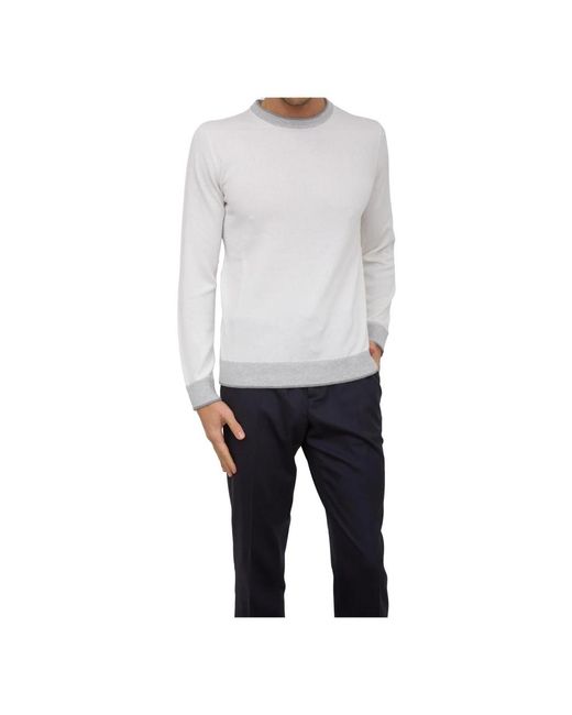 Peserico Gray Round-Neck Knitwear for men