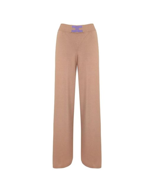 Trousers > wide trousers Elisabetta Franchi en coloris Brown