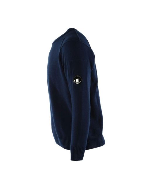 C P Company Blauer wollpullover für männer in Blue für Herren