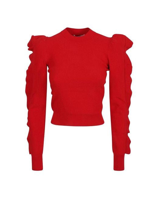 Max Mara Red Long Sleeve T-Shirts