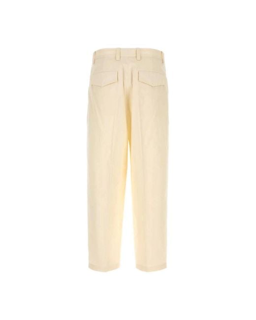 Jil Sander Natural Straight Trousers for men