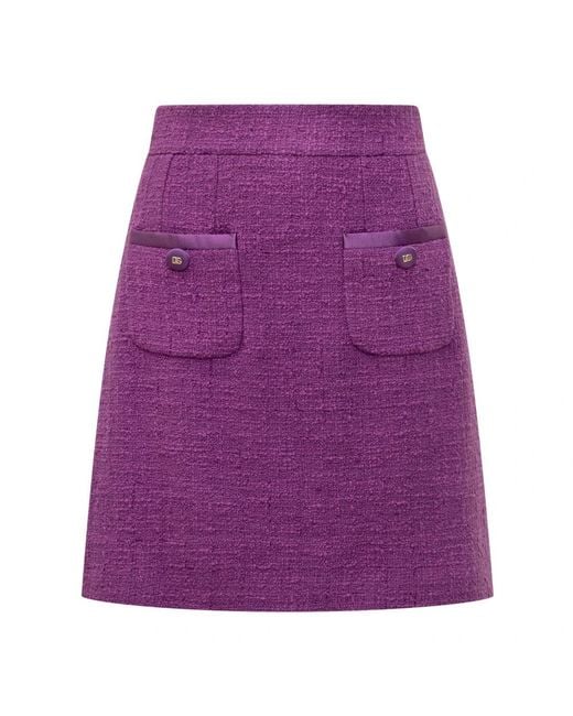 Dolce & Gabbana Purple Short Skirts