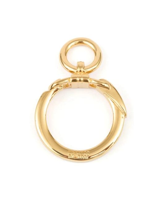 MM6 by Maison Martin Margiela Metallic Goldfarbener D-Form Hoop Ring