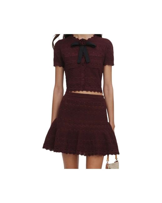 Self-Portrait Red Short Skirts