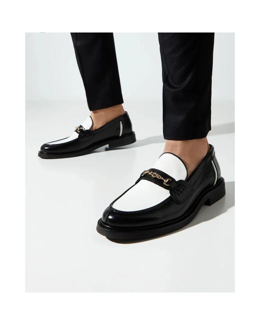 Filling Pieces Black Loafers for men
