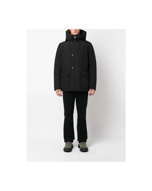 Woolrich Black Winter Jackets for men