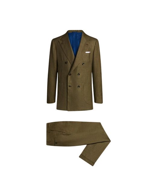 Double Breasted Suits Kiton pour homme en coloris Green