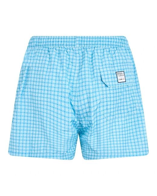 Fedeli Blue Beachwear for men