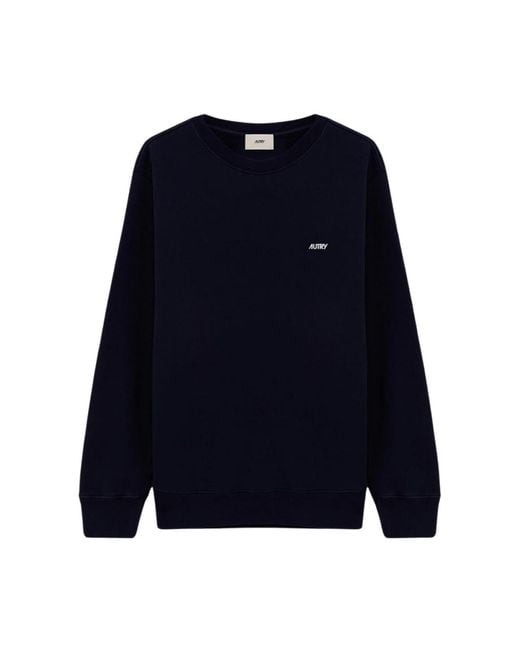 Autry Hoodies & Sweatvesten ,Blauw ,Katoen Crewneck Sweatshirt in het Blue voor heren