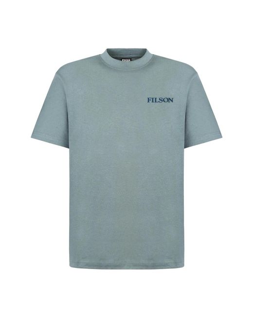 T-shirt petrolio in cotone di Filson in Blue da Uomo